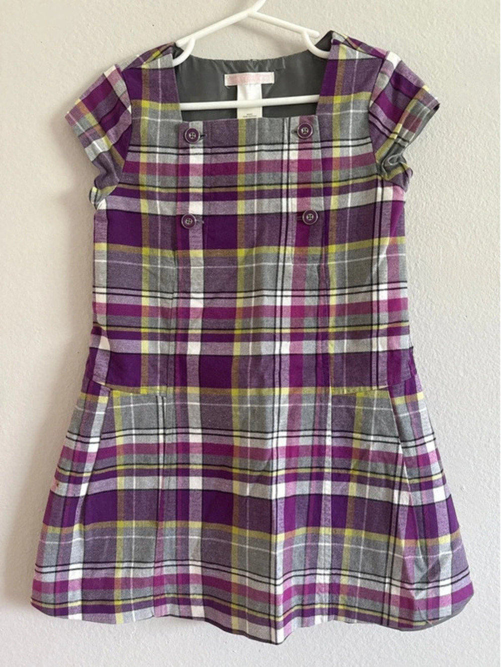 Janie & Jack purple plaid dress